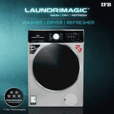 IFB 8.5 kg Refresher 3-in-1 Laundrimagic Wi-fi enabled Inverter with Steam Washer with Dryer with In-built Heater-WD EXECUTIVE ZXS | Black,Silver