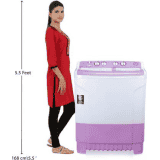 Godrej Semi Automatic Top Load | 8 kg | Purple | White | WS Edge 8.0 TB3 M LVDR