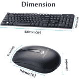 ZEBRONICS Companion | Mouse & Wireless Laptop Keyboard | Black