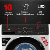 IFB 6.5 Kg 5 Star Fully-Automatic Front Loading Washing Machine | ELENA ZXS | In-Built Heater-3D Wash Technology | Silver