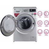 LG 7 Kg 5 Star Inverter Wi-Fi Fully-Automatic Front Loading Washing Machine | FHT1207ZWL | Luxury Silver