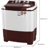 LG Semi Automatic Top Loading Washing Machine | 8 Kg | Burgundy | P8035SRAZ