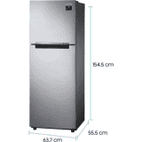 Samsung 253 L 2 Star Inverter Double Door Refrigerator | RT28T3822S8/HL | Grey