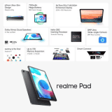 realme Pad 3 GB RAM 32 GB ROM  with Wi-Fi+4G Tablet | Grey