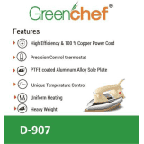 Greenchef D - 907 Quick Heating 1000 W Dry Iron | Yellow