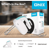Onix OHM 150 150 W Hand Blender | White Cyan Blue