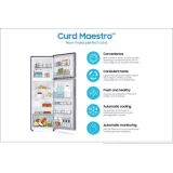 SAMSUNG 244 L Frost Free Double Door 3 Star Convertible Refrigerator with Base Drawer with Curd Maestro  | RT28T3C23NV/HL | Inox Wave