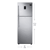 Samsung 345 L 3 Star Frost Free Top Mount Refrigerator Refined Inox | RT37T4433S9/HL