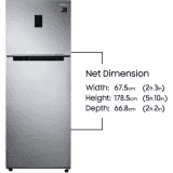 SAMSUNG 415 L Frost Free Double Door 2 Star Refrigerator | RT42M5538S8/TL | Elegant Inox