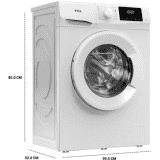 TCL 8 kg Fully Automatic Front Load with In-built Heater | TWF80-G123061A03 | White