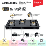 Impex Gas Stove Aspira Elite 3 Burner