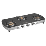 Pureflames Lpg 3 Burner Glass Top Prism Slim