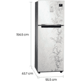 SAMSUNG 244 L Frost Free Double Door 3 Star Convertible Refrigerator with Curd Maestro | RT28T3A336W/HL | Mystic Overlay White