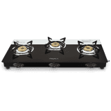 Impex Aspira 3D Glass Top Gas Stove | Black