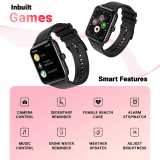 Fire-Boltt Ninja Bluetooth Calling Smartwatch | SpO2 | Heart Rate Monitoring & AI Voice Assistant | Free Size | BLACK