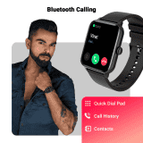 Fire-Boltt Ninja Bluetooth Calling Smartwatch | SpO2 | Heart Rate Monitoring & AI Voice Assistant | Free Size | BLACK