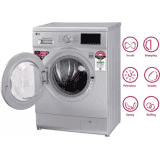 LG 7 kg Fully Automatic Front Load with In-built Heater | FHM1207ADL | Silver