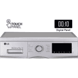 LG 7 kg Fully Automatic Front Load with In-built Heater | FHM1207ADL | Silver