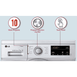 LG 7 Kg 5 Star Inverter Touch Control Fully-Automatic Front Load Washing Machine | HM1207SDL | Silver