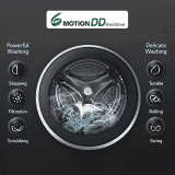 LG 8.0 Kg 5 Star Inverter Touch Control Fully-Automatic Front Load Washing Machine with Heater | FHM1408BDL | Silver