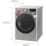 LG 8 kg Fully Automatic Front Load with In-built Heater | FHV1408ZWP | Silver