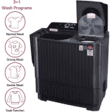 LG 11 kg with Roller Jet Pulsator Soak and Smart Filter Semi Automatic Top Load | P1155SKAZ | Black