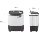 LG 7 kg Semi Automatic Top Load | P7020NGAZ | Grey, White