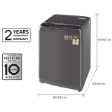 LG 7 Kg 5 Star Fully Automatic Top Load Washing Machine | T70SJMB1Z.ABMQEIL | Middle Black
