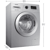 SAMSUNG 6.5 kg Fully Automatic Front Load with In-built Heater | WW65R20GLSS/TL | Silver