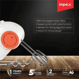 IMPEX HM 3303 150 W Hand Blender | White