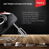 IMPEX by Impex HM 3302 200 W Hand Blender | Black