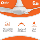 Orient Electric Aeroquiet Premium Ceiling Fan | 1200mm  | White