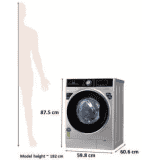 IFB 8 kg Fully Automatic Front Load with In-built Heater | Senator VXS | Silver
