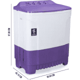 Godrej 7.5 kg Semi Automatic Top Load | WS EDGE CLS 7.5 PN2 M ROPL | White Purple
