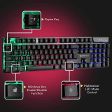 Zebronics Zeb-War Gaming Keyboard and Mouse Combo with Gold plated USB | Multi color LED with 4 modes