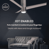 Orient Electric Aeroslim BLDC motor Smart Ceiling Fan with IOT | 1200mm | Remote & Under light | Champagne Brown