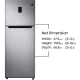 SAMSUNG 415 L Frost Free Double Door 4 Star Refrigerator RT42M553ESL/TL | Real Stainless