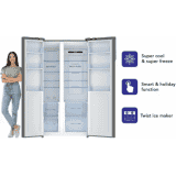 Haier 570 L Frost Free Side by Side Refrigerator | HRF-622SS | Silver