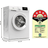 TCL 8 kg Fully Automatic Front Load with In-built Heater TWF80-G123061A03| White