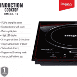 IMPEX Omega H4 Induction Cooktop Touch Panel | Black
