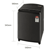 LG 10 kg Fully Automatic Top Load with In-built Heater | THD10SWP |  Black