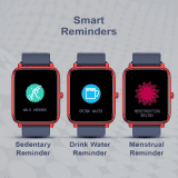 Fire Boltt Smart Watch| BSW026 |  Ninja Pro Max HD Full Touch | Red Navy