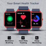 Fire Boltt Smart Watch| BSW026 |  Ninja Pro Max HD Full Touch | Red Navy