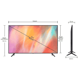 Samsung | UA50AU7700KLXL  | 50 inches | 4K Ultra HD Smart LED TV | Titan Gray