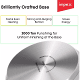 IMPEX Norma | Non-Induction Base Outer Lid Aluminium | 5 L Pressure Cooker | Aluminium | Silver