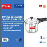 Prestige Popular | 3 L |  Pressure Cooker | Stainless Steel