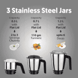 Preethi Peppy Plus MG 246 Mixer Grinder | 750 W | 4 Jars | Black, Red