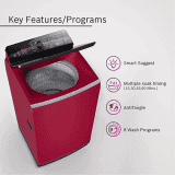 Bosch Washing Machine | WOE753M0IN | 7.5 Kg | Fully Automatic Top Load Washing Machine | Maroon