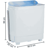 Haier Washing Machine | HTW95-178 | 9.5 kg | Semi Automatic Top Load | Multicolor