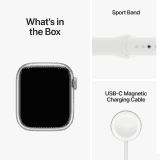 Apple Watch Series 8 Sports Band | 41 mm | Retina LTPO /OLED Display | Silver Aluminium